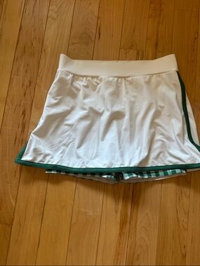 Tuckernuck White Skort with Green Trim